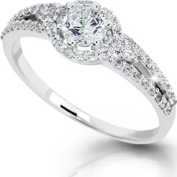 Prsten ŠPERKY-NM, Dámský prsten s brilianty bílé zlato 1840 Barva zlata: žlutá, Velikost prstenu: 57