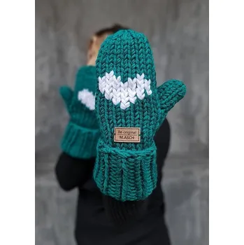 Rukavice rukavice M.ASCH-Be original Knitted Mitt - Petrol one size