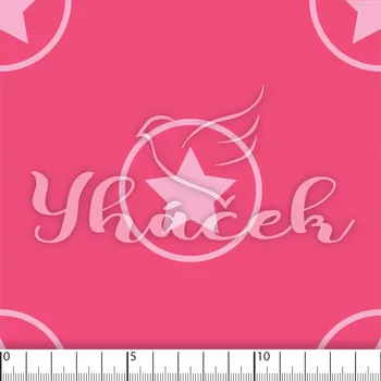 Zakázkový tisk, softshell, kočárkovina... Hvězdy větší fuchsiové Látky k tisku: Kočárkovina