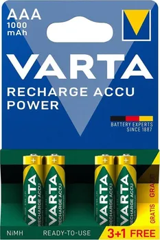 Článková baterie Varta Recharge ACCU Power AAA 3+1 ks