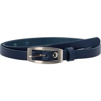 Opasek Dámský tenký kožený opasek Linie, tmavě modrá vel. 95