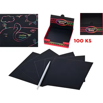 Houpací síť Mikro trading Vyškrabovací obrázky - 100 ks s tužkou