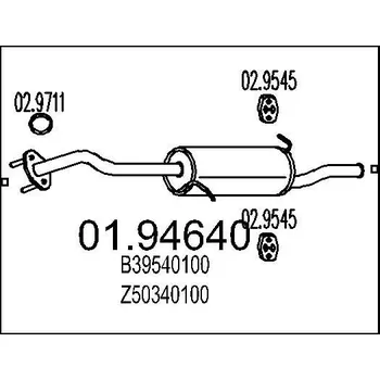 Tlumič výfuku Zadní tlumič výfuku MTS 01.94640