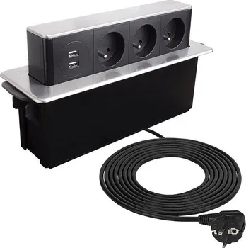 Elektrická zásuvka Design Light Hopbox výsuvná zásuvka 3x 230 V
