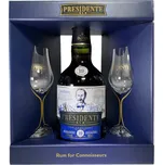 Presidente 19 Sistema Solera 40% 0,7l v dárkovém boxu se 2 skleničkami