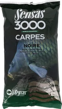 Návnadová surovina Sensas 3000 Carpes Noir 1 kg