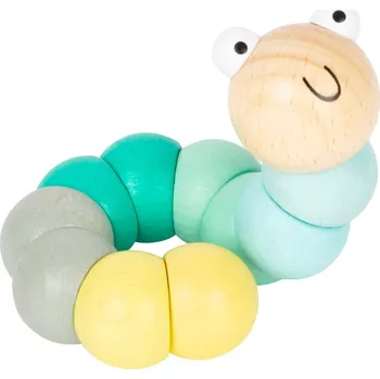Dětské zboží small foot Motorická hračka housenka 1ks tyrkysová