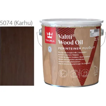 Olej na dřevo Tikkurila Valtti Wood Oil - PUUÖLJY - 2,7L - 5074 - Karhu + dárek k objednávce nad 1000Kč