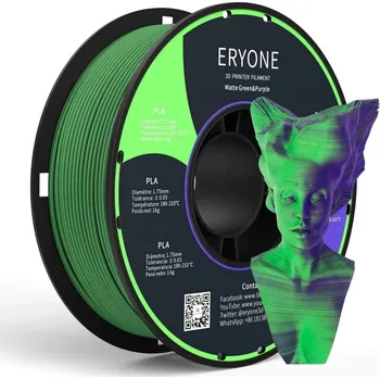 Filament ERYONE Dual-Color Matte PLA - Purple&Green (1.75mm | 1 kg)