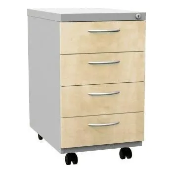 Zásuvkový kontejner Kancelářský kontejner - 4 zásuvkový PK 650/4-bříza