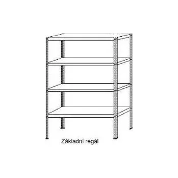 Dílenský regál Regál POZINK - základní pole 1500x400x2000/4/Z