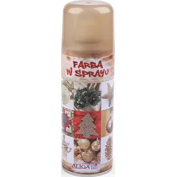 Vánoční dekorace Barva ve spreji 250 ml, barva 2 zlatá