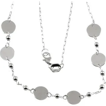 Náhrdelník ŠPERKY-NM, Zlatý náhrdelníkový řetízek bílé zlato 1743 Délka řetízku: 42 cm