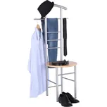 Věšák-němý sluha, buk / stříbrná, FRANK