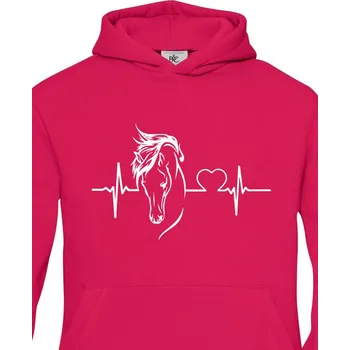 Chlapecká mikina Dětská mikina Tep a kůň 2, Barva Purpurová Bezvatriko.cz 0868