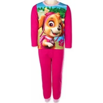 Dívčí pyžamo Setino - Dívčí teplé zimní pyžamo Tlapková patrola / Paw Patrol - Skye - tm. růžové 98