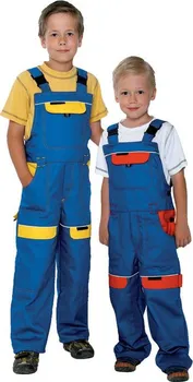 montérky ARDON Cool Trend dětské kalhoty s laclem modré/žluté