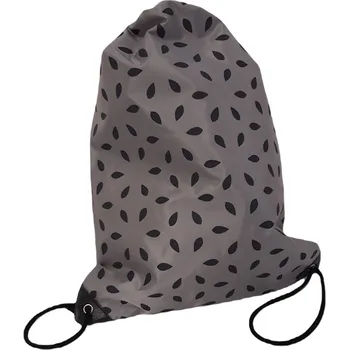 Školní sáček Inny Taška-batoh basic lístky šedá