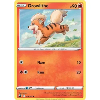 Sběratelská karetní hra Growlithe 019/195 - Silver Tempest Typ karty: Non-Holo