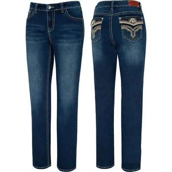 Jezdecké kalhoty stylové dámské jeansy Diamond Velikost: 30/33