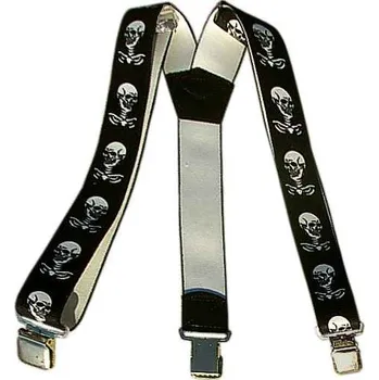 Kšandy Šle Death smrtka (Barva černá s bílým potiskem lebek)