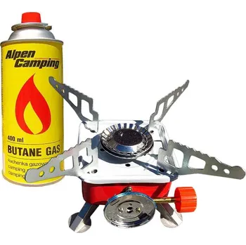 Turistický vařič TifanTEX plynový vařič outdoor camping ZT 202 + kartuše