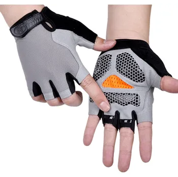 Cyklistické rukavice AWMN Sport 247 rukavice na kolo a fitness, šedá Velikost: S (malá)