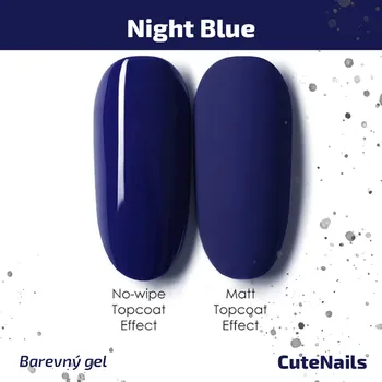 Lak na nehty CuteNails UV Gel True Color: Night Blue - 8 ml