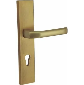 Dveřní kování Alub NEO patina K+K - venkovní kování Satina PZ - na zámkovou vložku 72 mm Levá