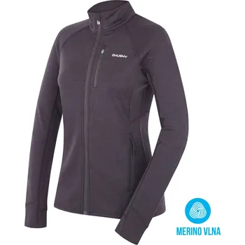 Dámská mikina Husky Dámská mikina z merino vlny Alou L S, graphite