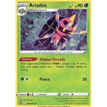 Sběratelská karetní hra Pokémon SIT 004/195 Ariados - Silver Tempest Stav: Near Mint, Verze: HOLO