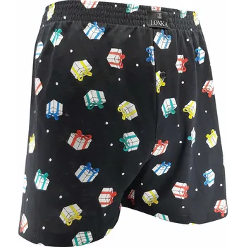 Pánská móda KARLOS pánské vzorované bavlněné trenýrky Lonka - DÁRKY XXL