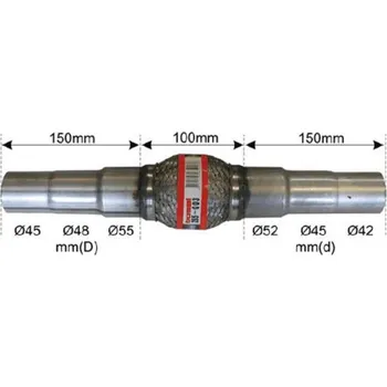 Zadní díl výfuku Flexibilní trubka, výfukový systém BOSAL 265-003