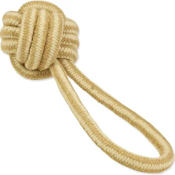 Hračka pro psa Hračka DOG FANTASY juta - přetahovadlo házecí míč krátký 28cm