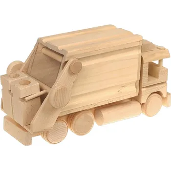 Dřevěná hračka TifanTEX Dřevěné hračky pro kluky Popelářské auto