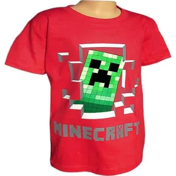 Chlapecké tričko Tričko dětské Minecraft červené (tričko pro děti)