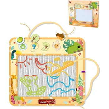 Magnetická kreslící tabulka Tabulka magická kreslicí set s kouzelným perem a 4 razítky zvířátka