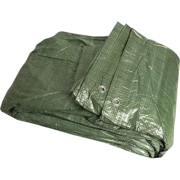 Krycí plachta Nepromokavá krycí plachta 5x8 zelená (zakrývací celta s kovovými oky zelená 60 g / m2)