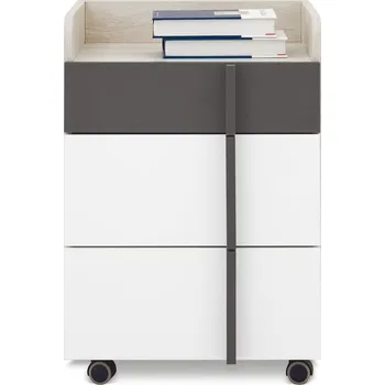 Dětský pokoj Mobilní kontejner REMO RM11 bílý mat / dub wilton / antracit