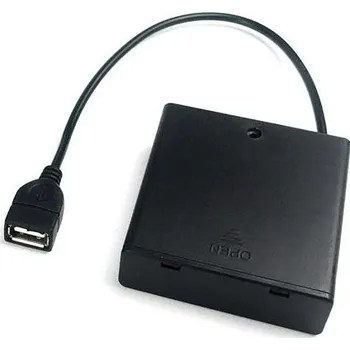 LED páska USB BAT-33 bateriový box (USB Box na 3 AAA baterie pro napájení)