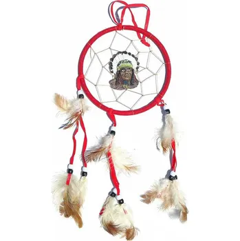 Lapač snů Lapač snů 13cm červený (lapače zlých snů i pro děti, dobrá cena)