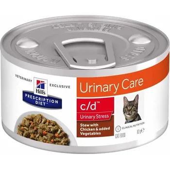 Krmivo pro kočku Hills Prescription Diet Konzerva HILLS Feline Stew C/D Urinary Stress with Chicken & Vegetables 82g