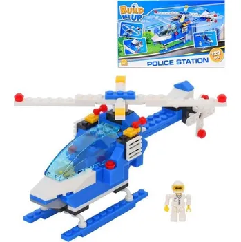 ostatní stavebnice M.T. Stavebnice BuildMeUP Policejní stanice Helikoptéra 122 dílků