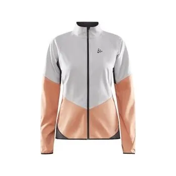 Dámská větrovka W Bunda CRAFT CORE Glide bílá s oranžovou S
