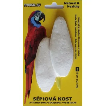 Krmivo pro ptáka Ostatní Sépiová kost na kartě 8cm (2ks)