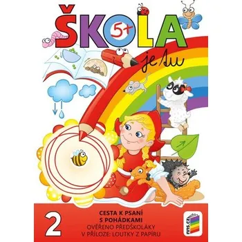 Bystrá hlava Škola je tu – Cesta k psaní s pohádkami (barevná pracovní učebnice pro předškoláky s přílohou loutky z papíru)