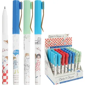 Pero gelové M&G Chéri & Chignon 0,7 mm, modré