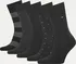 Pánské ponožky Tommy Hilfiger Box černo/šedé 5 ks 39