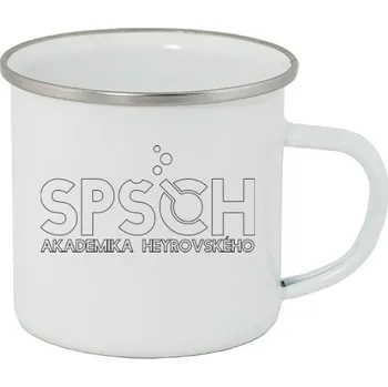 Plecháček - nerezový lem s potiskem Plecháček s logem SPŠCH