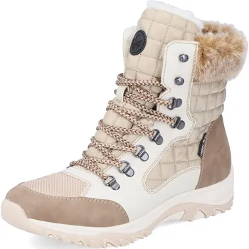Dámská zimní obuv DÁMSKÉ KOTNÍKOVÉ BOTY RIEKER M9644-60 BÉŽOVÁ Barva: BÉŽOVÁ, Velikost: 39